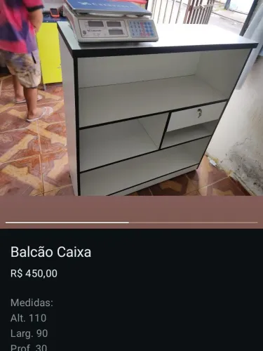 Balcão Caixa, balcão L