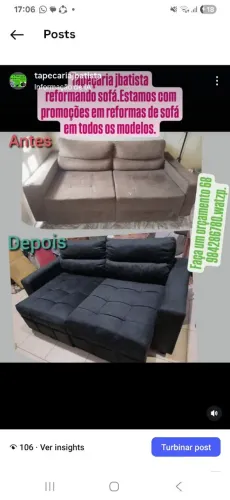 Reforma de sofa em todos os modelos 