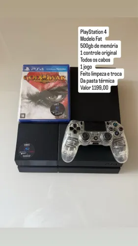 PlayStation 4 fat 500gb | parcelo | pego seu usado como parte do