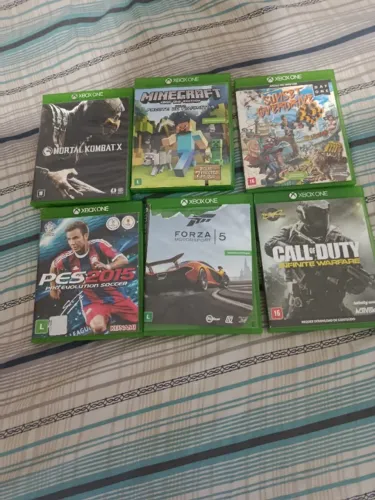 6 cds Xbox one original nao aceito oferta