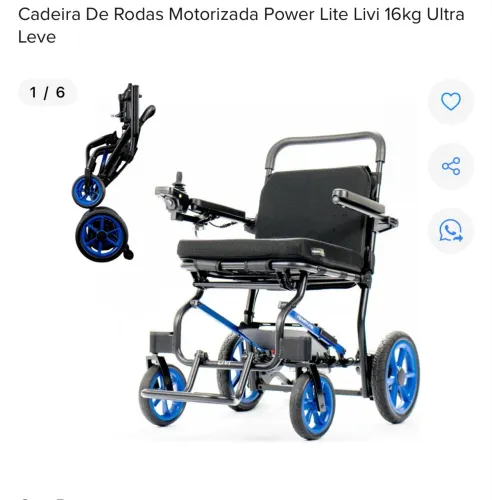 Cadeira de rodas motorizada com 7 dias de uso