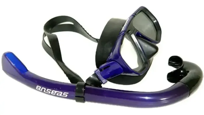 Kit Máscara + Snorkel Infantil Azul