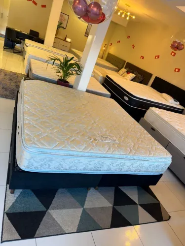 Cama box KING COM COLCHÃO MAXFLEX USADO - Entrego com base 