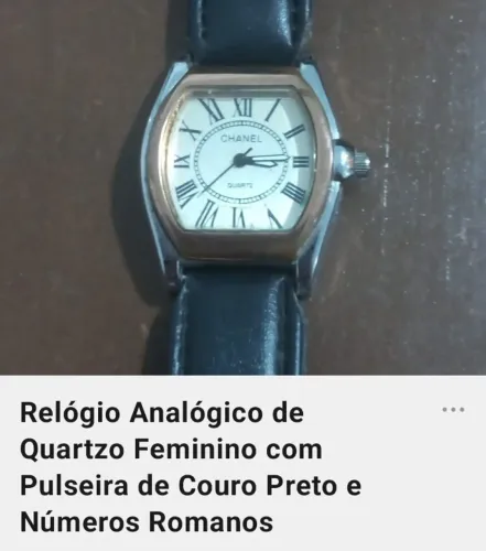 Relógio Feminino Vintage Quartz Estilo Clássico com Números Romanos