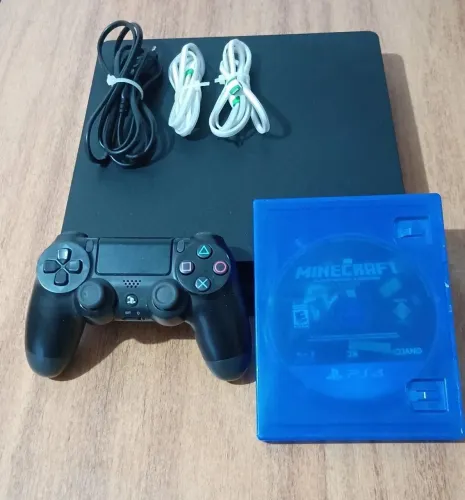 Playstation 4 Slim PS4 Original + 1 Jogo De PS4 Original + 1 Controle De PS4 (Brinde)