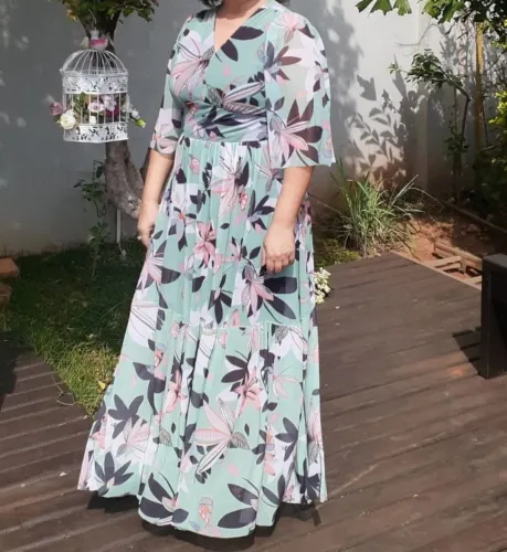Vestido longo floral