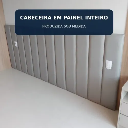Cabeceira Estofada em Painel Inteiro Sob Medida