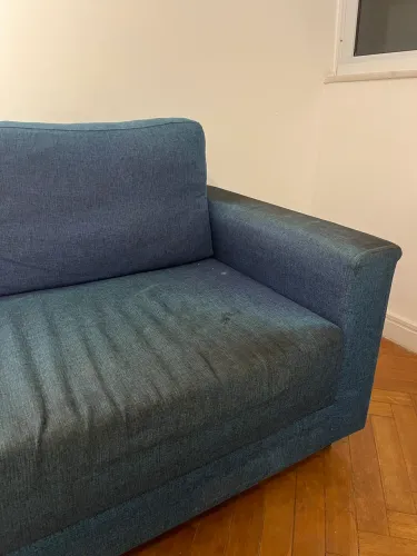 Sofá-Cama Tok Stok 3 Lugares Azul