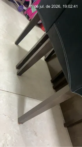 Mesa 6 cadeiras com tampo de vidro