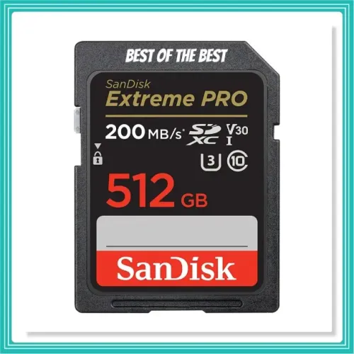 Cartão De Memória Sd Sandisk Extreme 512gb 200mb/s
