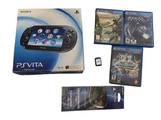 Playstation Ps Vita Sony Crystal Black Na Caixa (com Jogos)