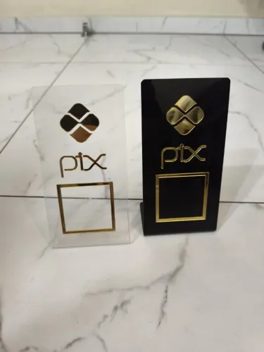 2 Placas Pix em Acrílico - Ideal para Comércios e Profissionais