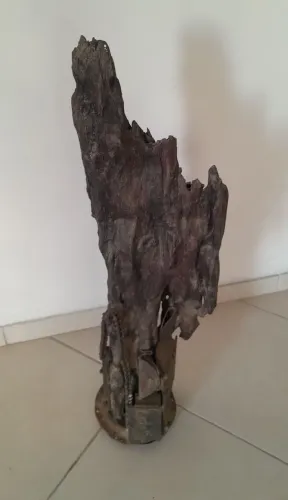 Escultura de madeira decoração