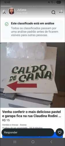 Calda de cana e pastel 