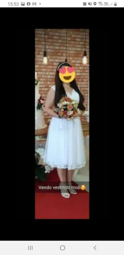 Vestido de noiva midi