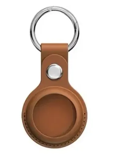 Chaveiro case para Apple AirTag em couro sintético