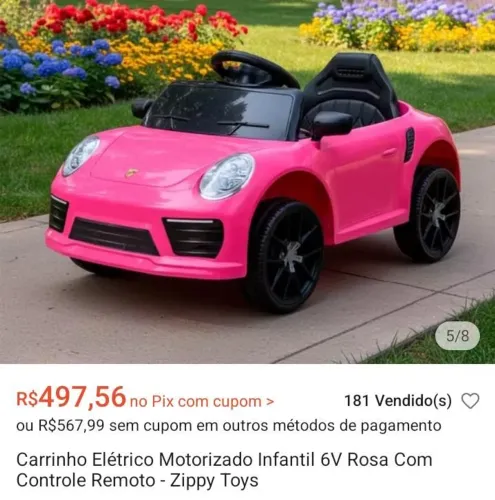 Estou vendendo esse carro, ficou pequeno para minha filha