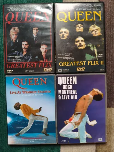 DVD Queen 4 discos banda rock Freddie Mercury 