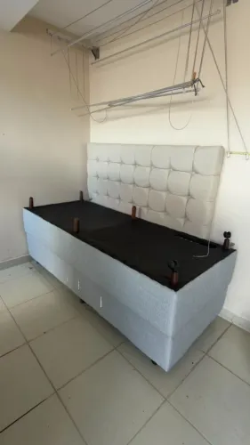 BASE CAMA BOX QUEEN + CABECEIRA