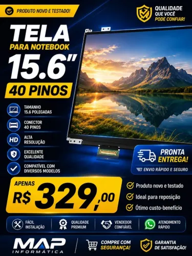 Tela 15.6 40 Pinos NOVA
