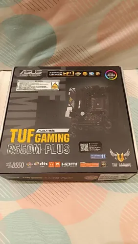 Placa-Mãe ASUS TUF Gaming B550M-PLUS AM4 B550 Nova