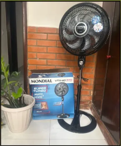 Ventilador De Coluna MONDIAL - 40cm SUPER TURBO  08 Pás- 03 Velocidades
