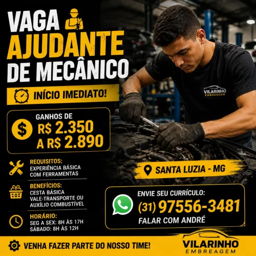 Ajudante Mecânico Santa Luzia