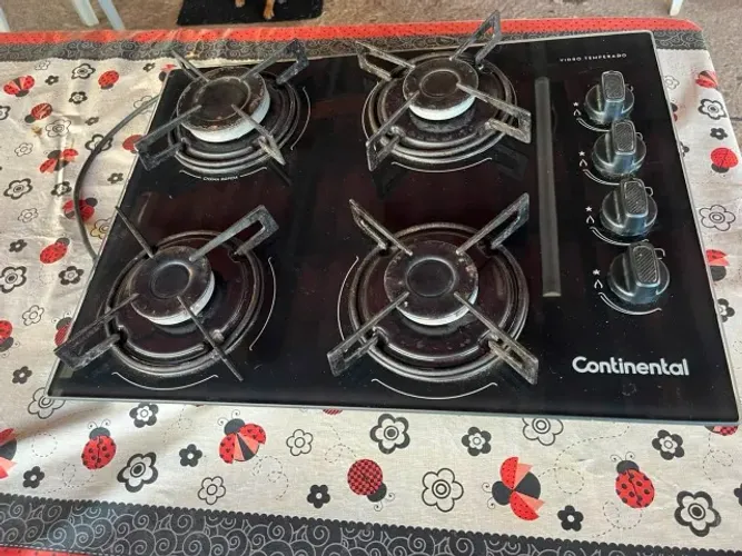 Cooktop Continental 4 Bocas com Mesa de Vidro - Funcionando 100%