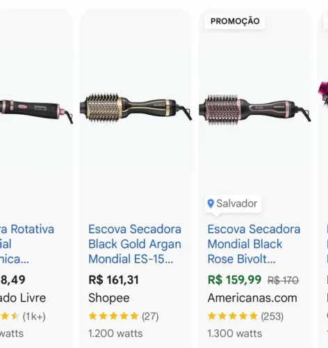 Escova secadora mondial nova 