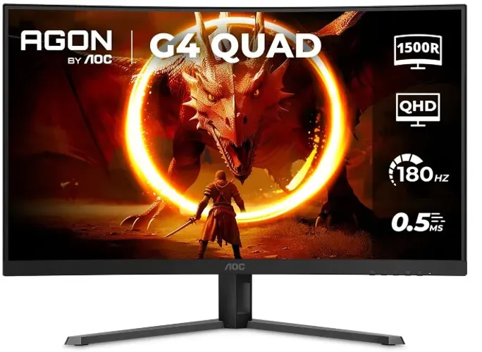 Monitor Gamer AOC Gaming 32" QHD 180Hz VA 0,5ms HDMI DisplayPort