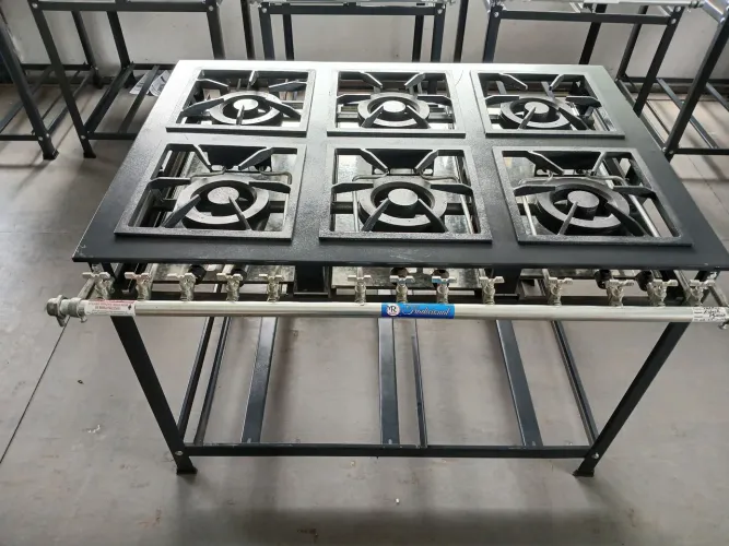 Fogão Industrial 6 Bocas Duplas 30x30 Mr Fogões 