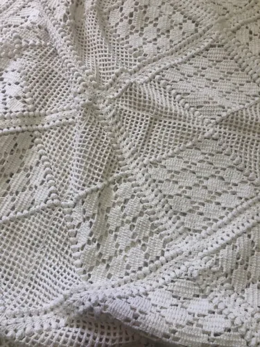 Colcha tricot artesanal casal