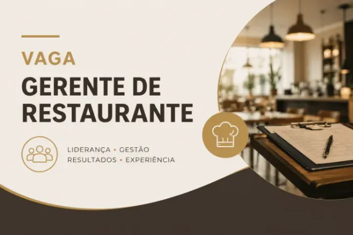 vaga para gerente de restaurante com experiencia