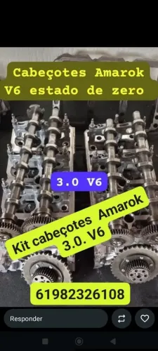 Par de cabeçotes Amarok V6 completo 