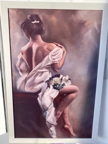 Presenteie,Quadro lindo com madura em madeira em lona impressão