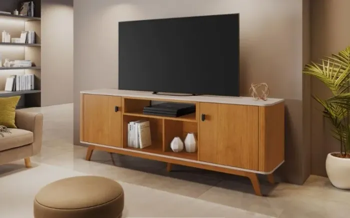 Rack P/TVs Até 70 Polegadas 1.80M Pés Estilo Retrô. Produto Novo Direto de Fábrica.