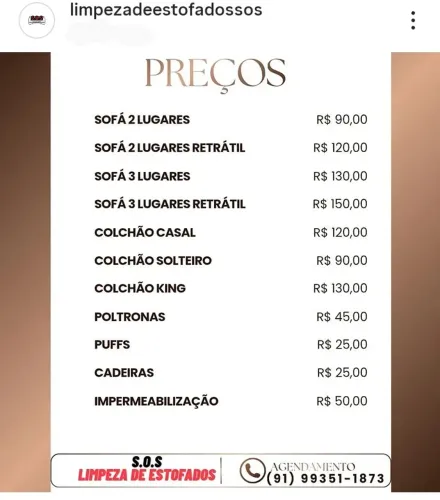 Limpeza de Estofados 