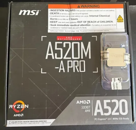 Placa mae A520 + Ryzen 7 5700x (Novos) Leiam o anuncio Não entrego! Não cartão!