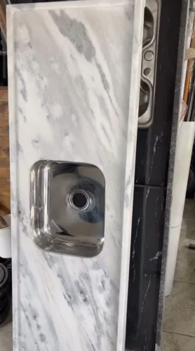Pia de granito Mármore branco cozinha 