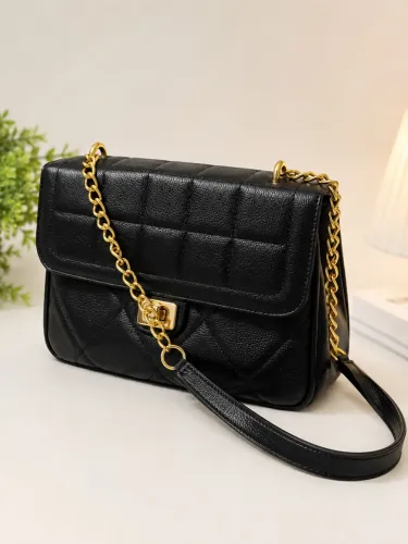 Bolsa média em couro legítimo - brechó online