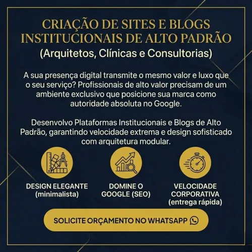 Criação de Sites e Blogs Institucionais de Alto Padrão