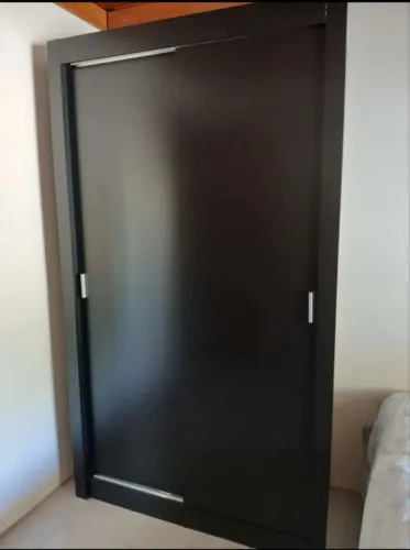Guarda-roupa Madesa Denver 2 Portas de Correr Preto - Estado de Novo