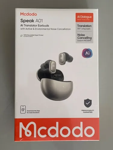 Vendo Fone Bluetooth Mcdodo Speak A01 Tradutor IA - 130+ Idiomas. LACRADO NA CAIXA