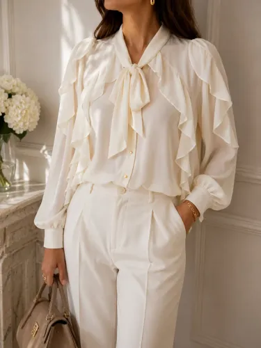 camisa babados luxuosa, oportunidade única! peça rara!