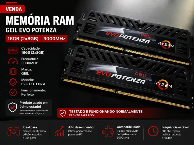 Kit 16GB (2x8GB) DDR4 3000MHz GeIL EVO Potenza 