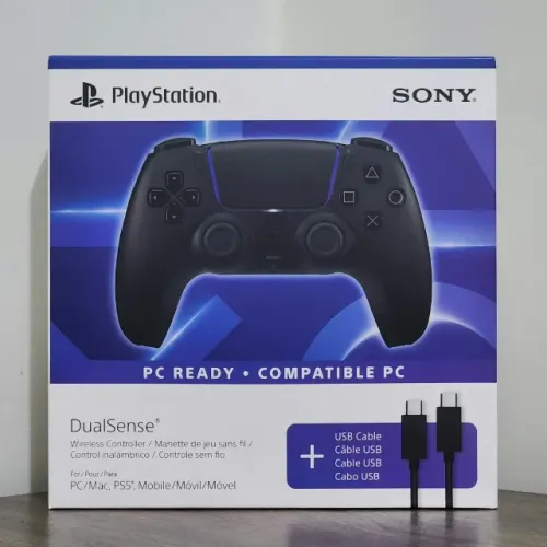 Controle DualSense V2 PS5 Preto + Cabo USB - Novo, Lacrado, Nota Fiscal e Garantia