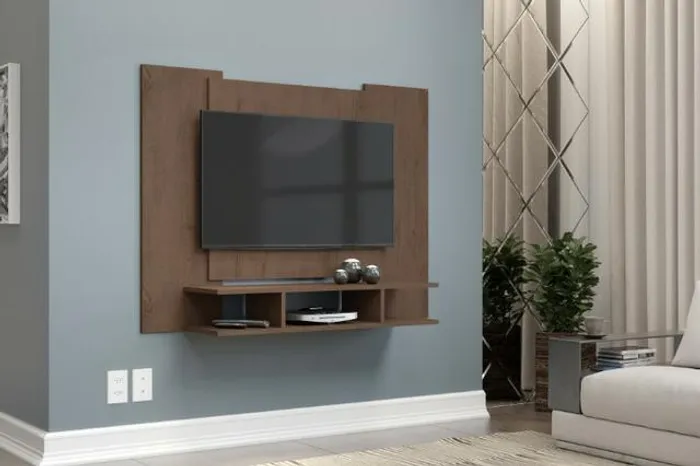 Painel Wood Rústico p/ TV até 50'' -> Frete gratis