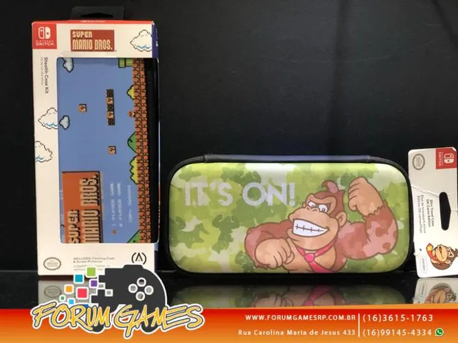 Cases para Super Mário Bros e Donkey Kong para Nintendo Switch