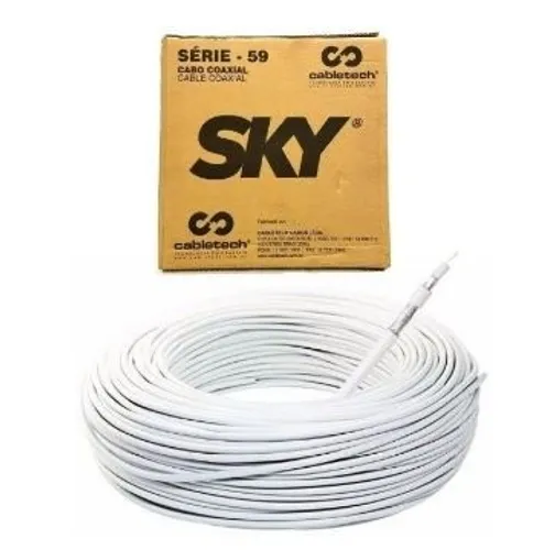 200 Metros Cabo Coaxial Serie RG6 Original 67%