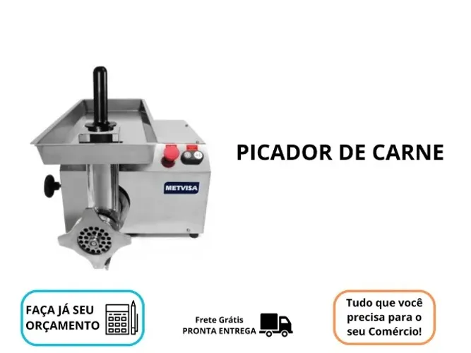 Moedor de Carne Bocal N° 8 MetVisa